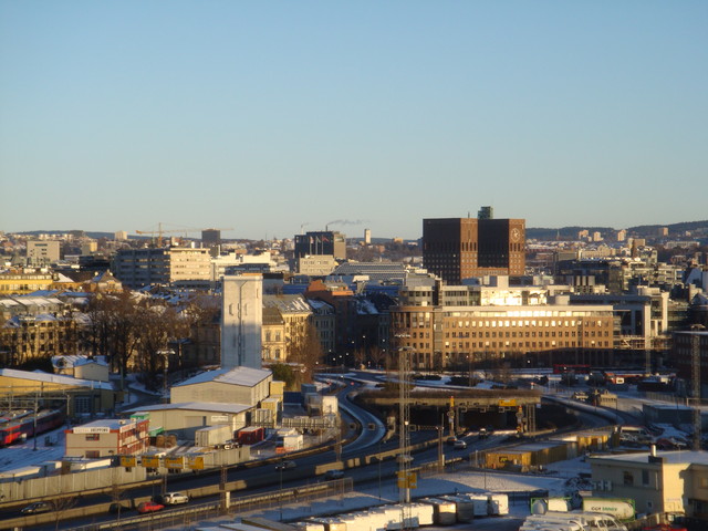 Blick auf Oslo vom Sonnendeck der Color Fantasy