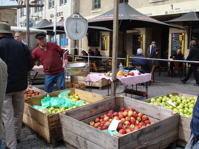Samstagsmarkt in Kingston am Salamanca Square