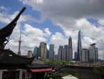Shanghai Blick nach Pudong aus Chinatown