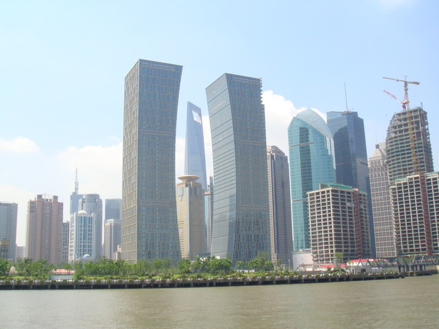 Skyline von Pudong vom Huangpu-River
