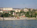 Tiberias vom See Genezareth aus gesehen