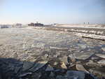 Eisschollen im Hafen