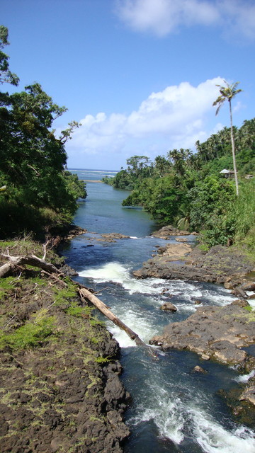 Samoa Falefa falls Fluss