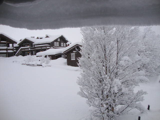 Blick aus dem Fenster der Gmobu Fjellstue