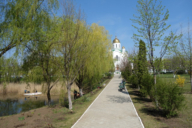 Tiraspol Blick vom Bischofssitz auf die Kathedrale